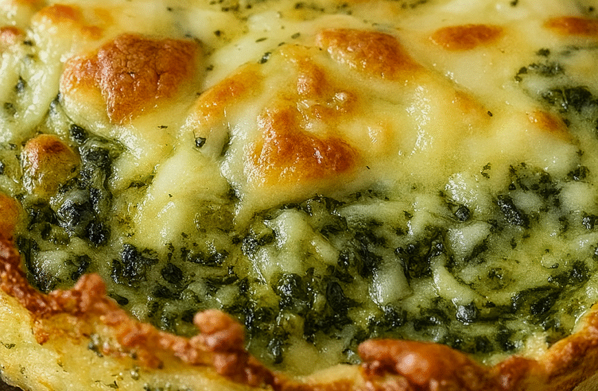Tarta de Espinaca y Queso en Masa de Papa